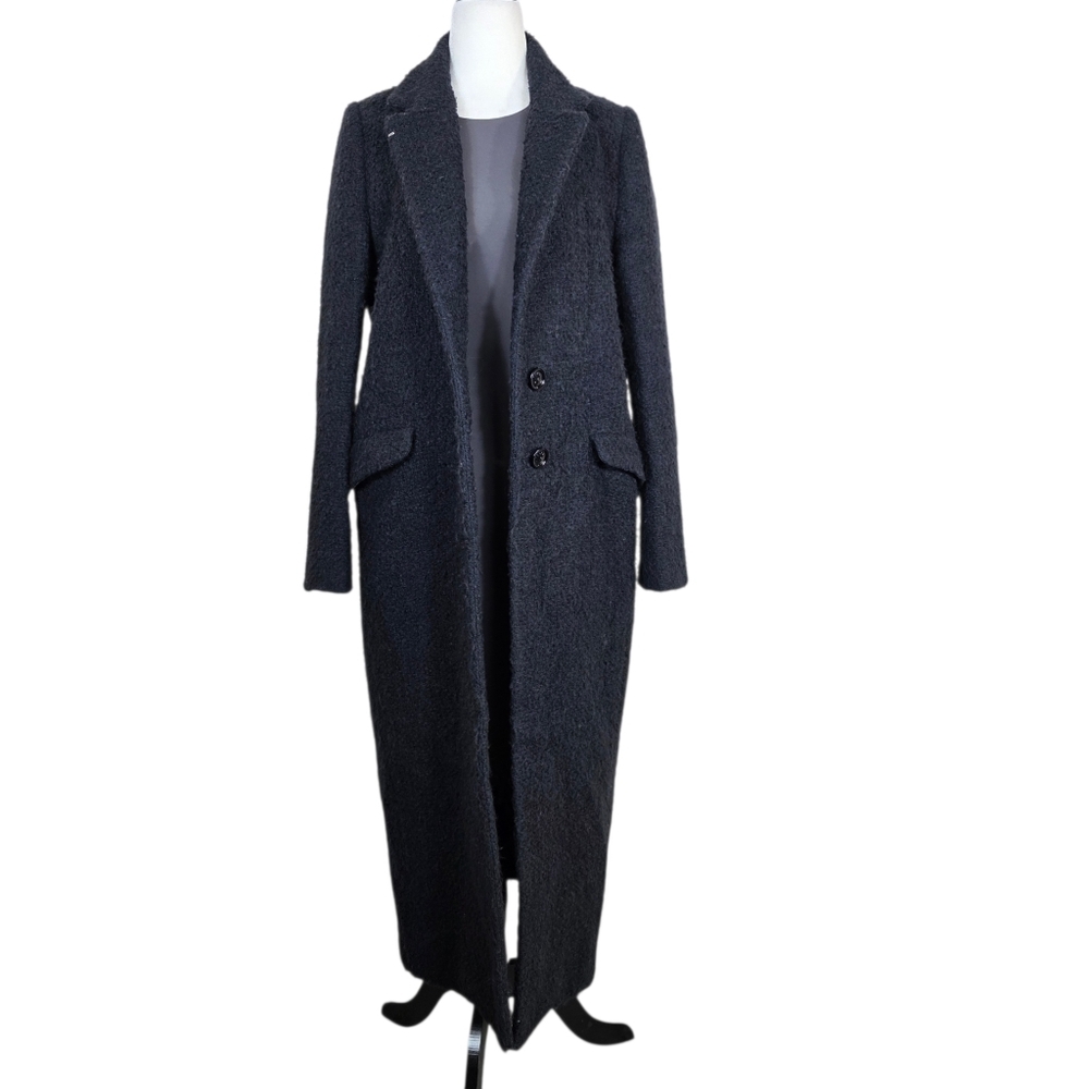 Patrizia Pepe Tweed wool and alpaca blend full length Coat